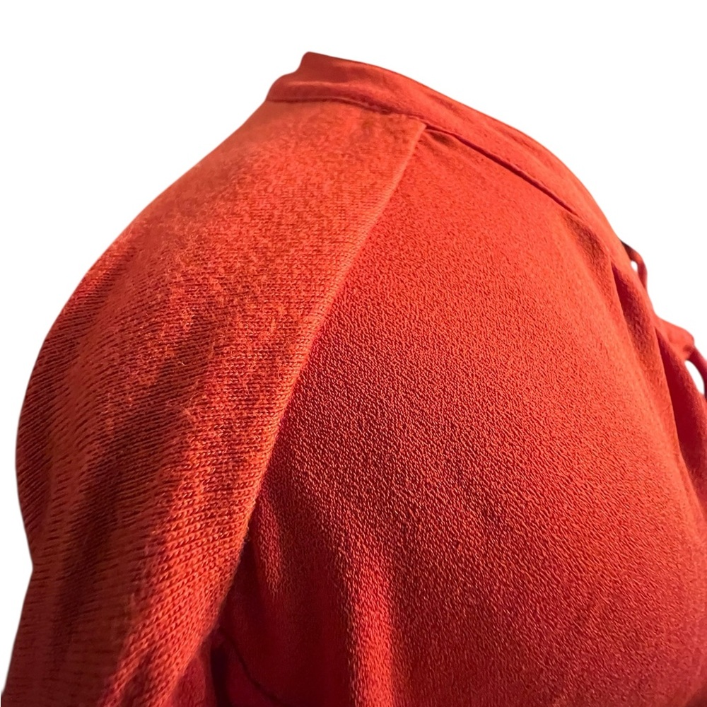 LOFT Red Orange Long Sleeve Blouse M - Picture 4 of 6